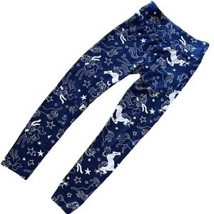 Justice unicorn and stars navy leggings